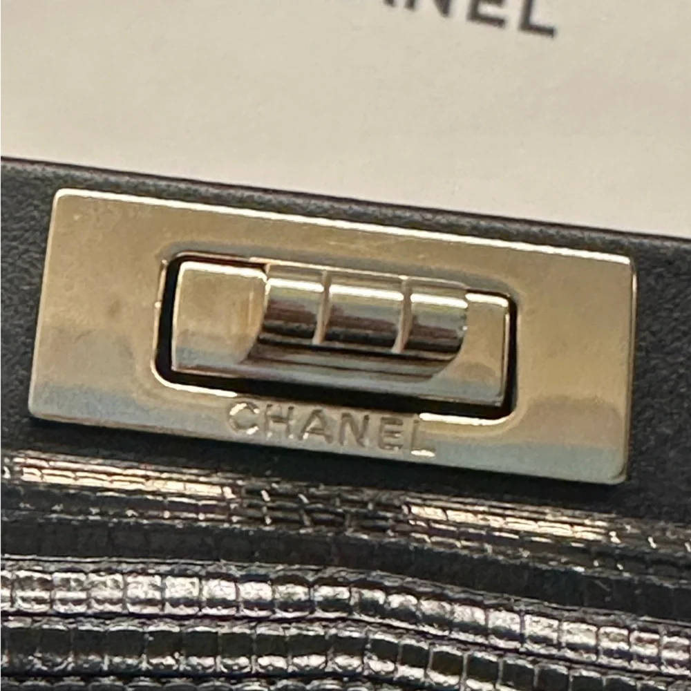 Chanel bag evening, box exotic lizard last exotic collection made FULL SET Rare
